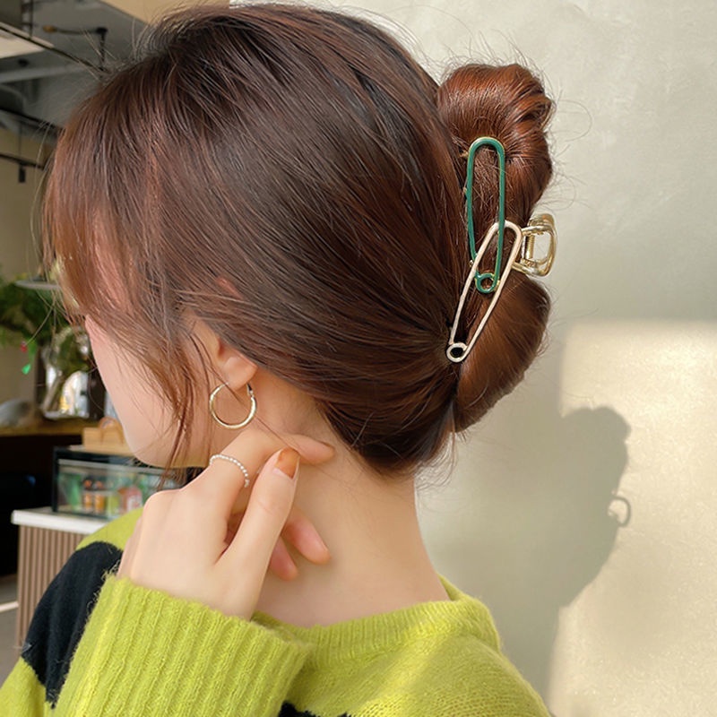 Kẹp Tóc Kim Loại Cỡ Lớn Thời Trang Hàn Quốc Cho Nữ