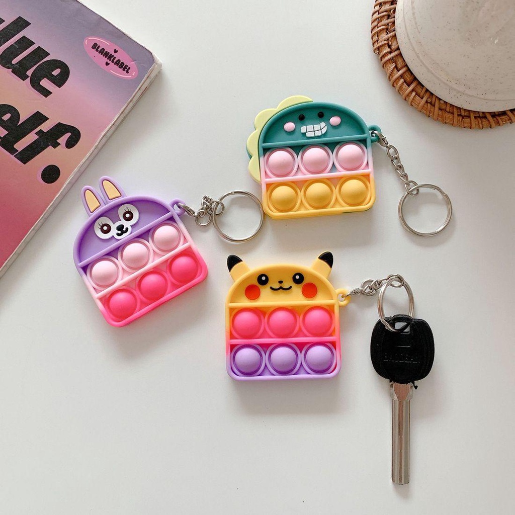 Móc Khóa Hình Khủng Long / Doraemon / Pikachu / Khủng Long Mini Dễ Thương Cho Người Lớn Và Trẻ Em