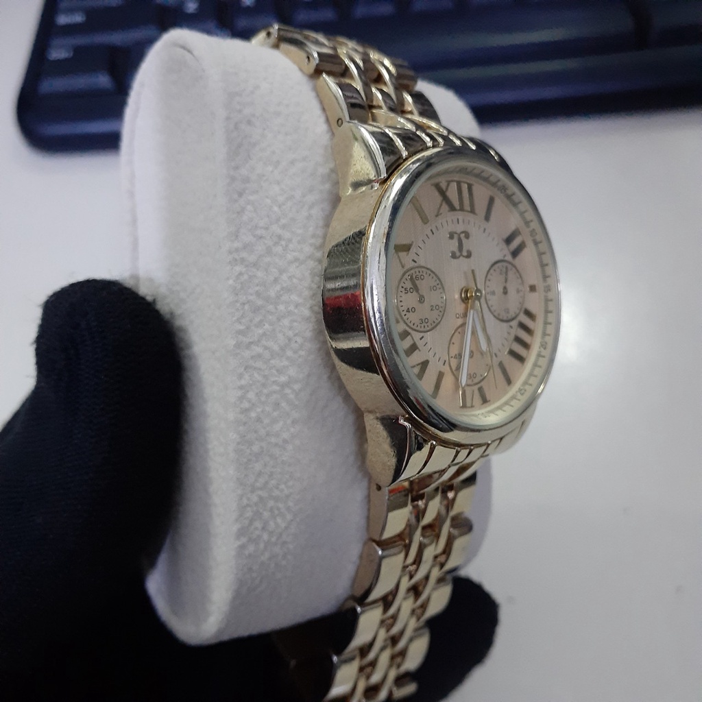 Đồng hồ nam nữ si Nhật xi vàng 2hand