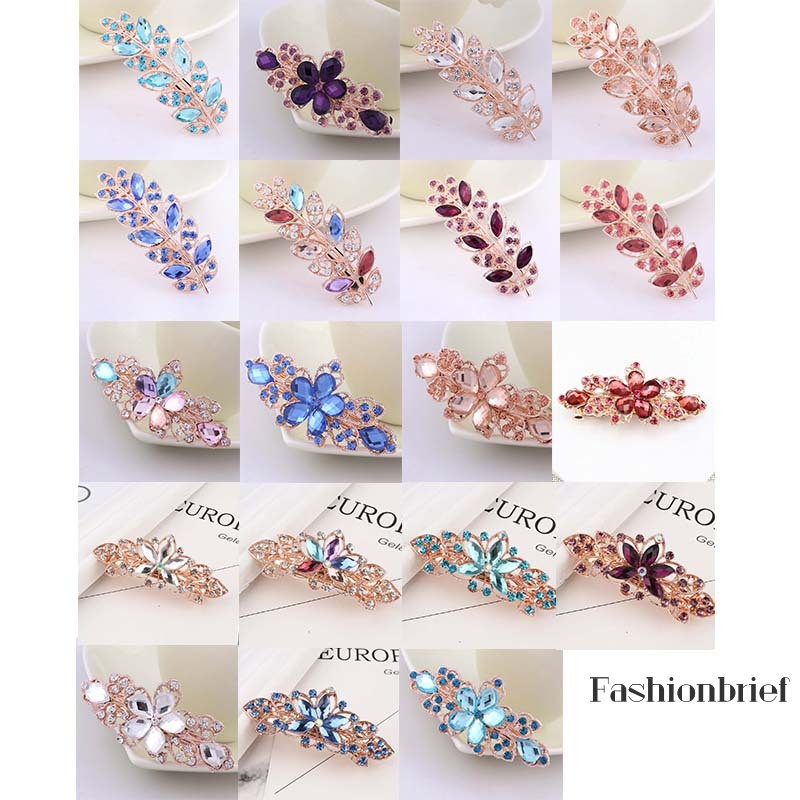 Kẹp tóc đính đá pha lê phong cách Hàn Quốc dành cho nữ