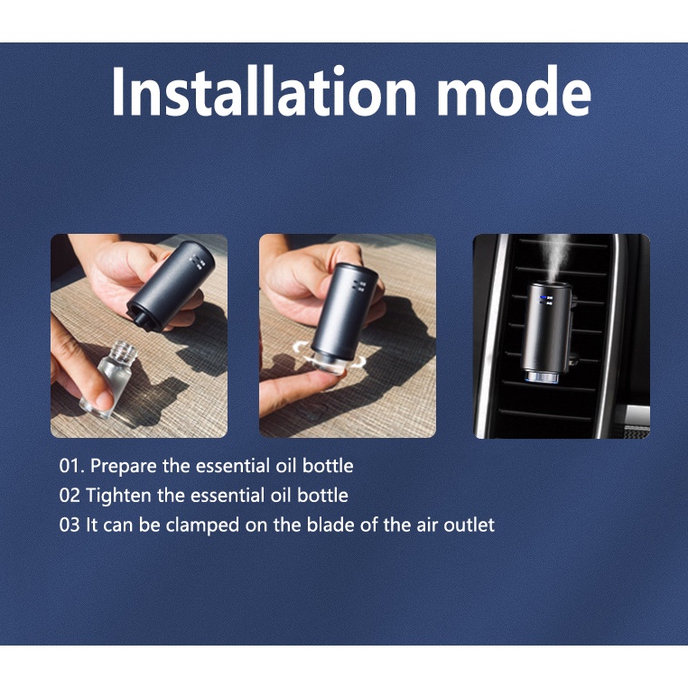 Máy Khuếch Tán Tinh Dầu Phun Sương Khử Mùi Dùng Trên Ô tô, Bàn Làm Việc, Bàn Học, Cổng Sạc USB Nước Hoa Xịt Thông Minh Trang Trí Nội Thất Xe Hơi Cho Nam Nữ