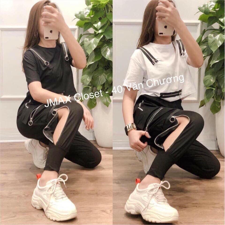 Áo croptop xích siêu hót