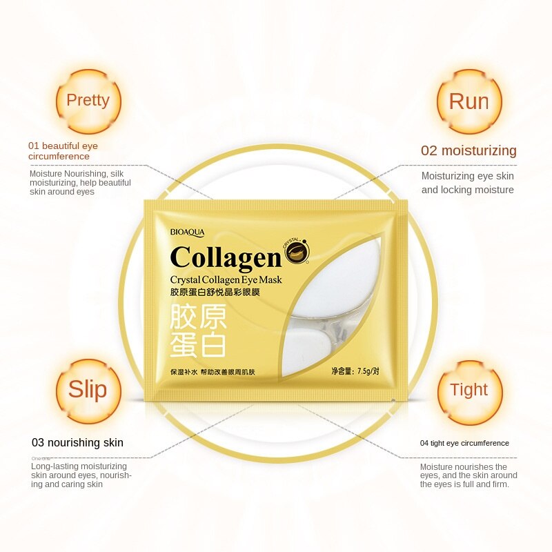 [Hàng mới về] Mặt Nạ Mắt BIOAQUA Bổ Sung Collagen Dưỡng Ẩm Và Làm Mờ Quầng Thâm | BigBuy360 - bigbuy360.vn