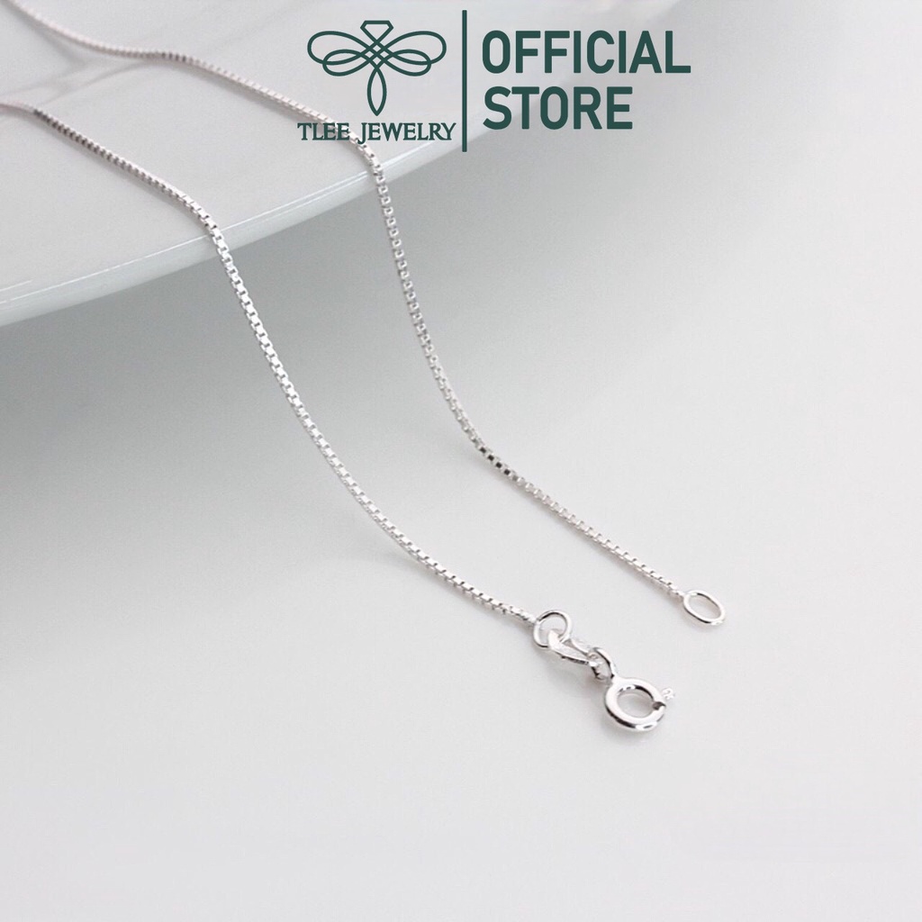 Dây chuyền bạc TLEE mẫu dây rời dáng hộp vuông chắc chắn TleeJewelry D0207