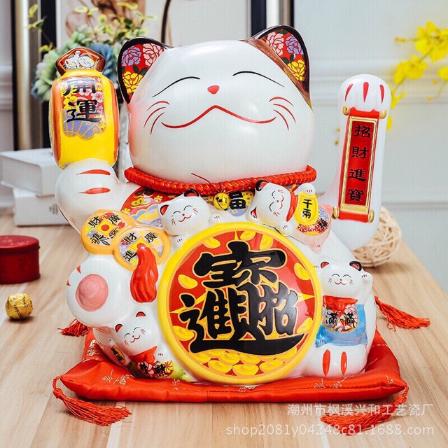 ( chọn mẫu) Mèo thần tài cao 30cm kèm đệm | BigBuy360 - bigbuy360.vn