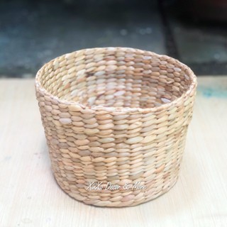 Sọt đựng rác khô văn phòng, quán cà phê, homestay bằng bèo tây (lục bình), decor phong cách Hàn