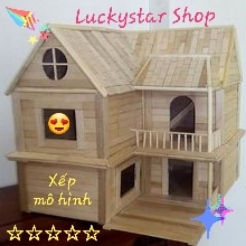 ☆ Set 50 Thanh gỗ/Que gỗ dùng trang trí, làm giỏ hoa, kem cây, bé tập đếm, làm toán, xếp hình, mô hình sáng tạo