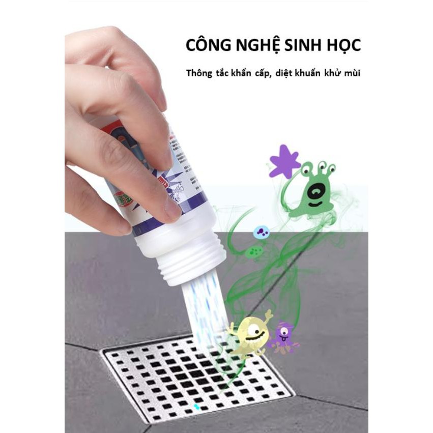 [CÔNG NGHỆ SINH HỌC] Bột Thông Tắc Đường Ống, Bồn Cầu - Xử lý phân giải sinh học các chất hữu cơ