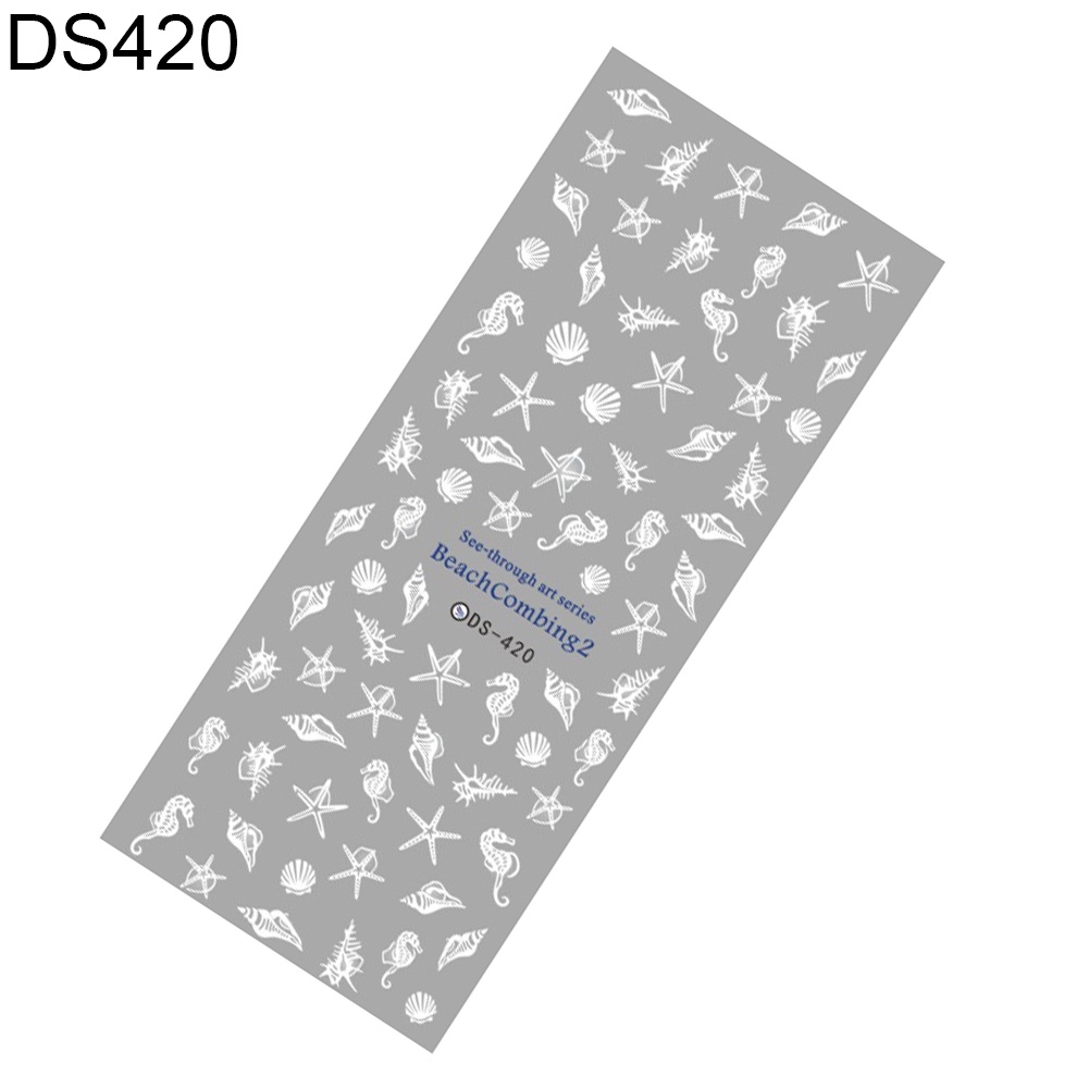 Miếng Dán Trang Trí Móng Tay Chống Nước Hình Vỏ Sò Sao Biển DIY