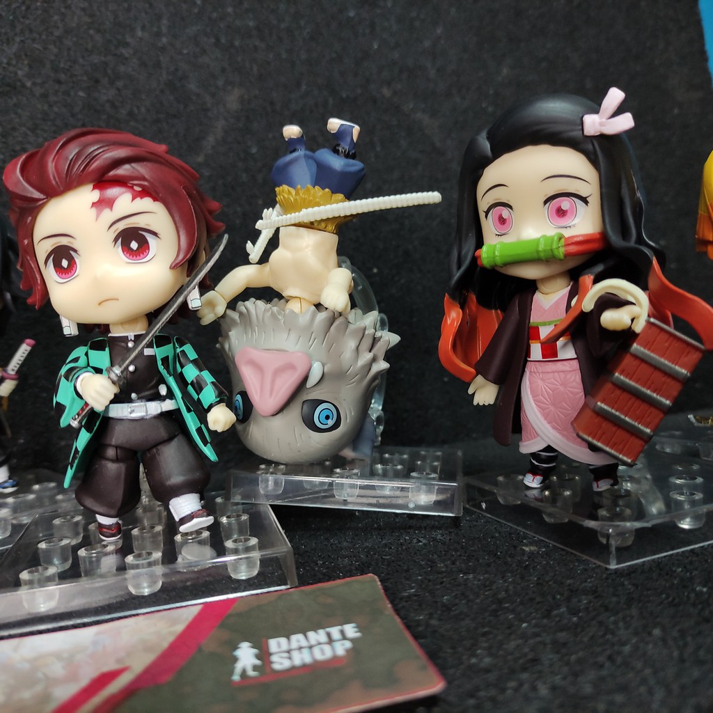 Mô Hình Chipi CÓ KHỚP Demon Slayer Kimetsu no Yaiba Nhân Vật Figure Tanjirou, Zenitsu, Inosuke, Nezuko cao 10cm