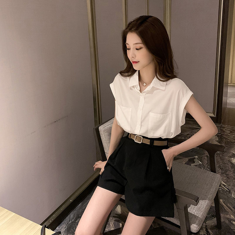 Bộ áo sơ mi + quần short thời trang cá tính cho nữ