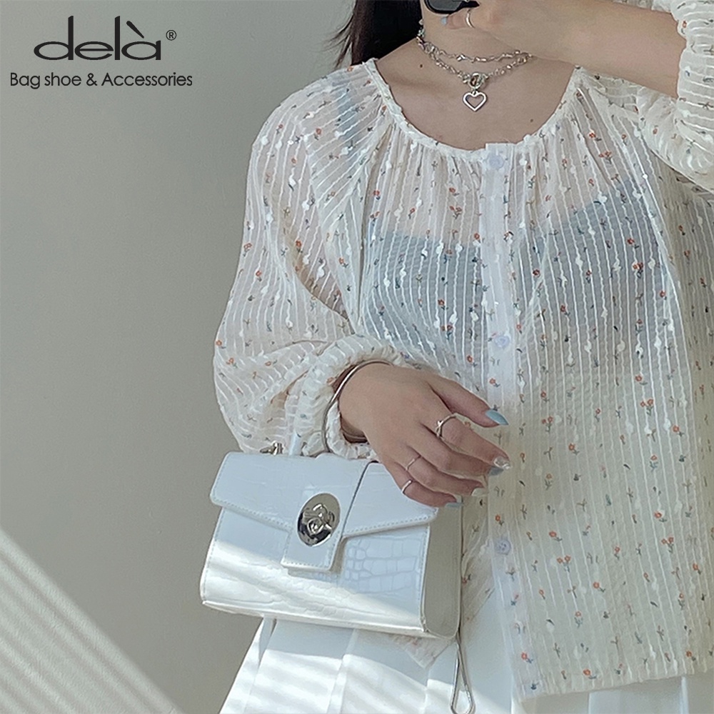 Dela Túi Đeo Chéo Giả Da Cá Sấu Thời Trang Dành Cho Nữ