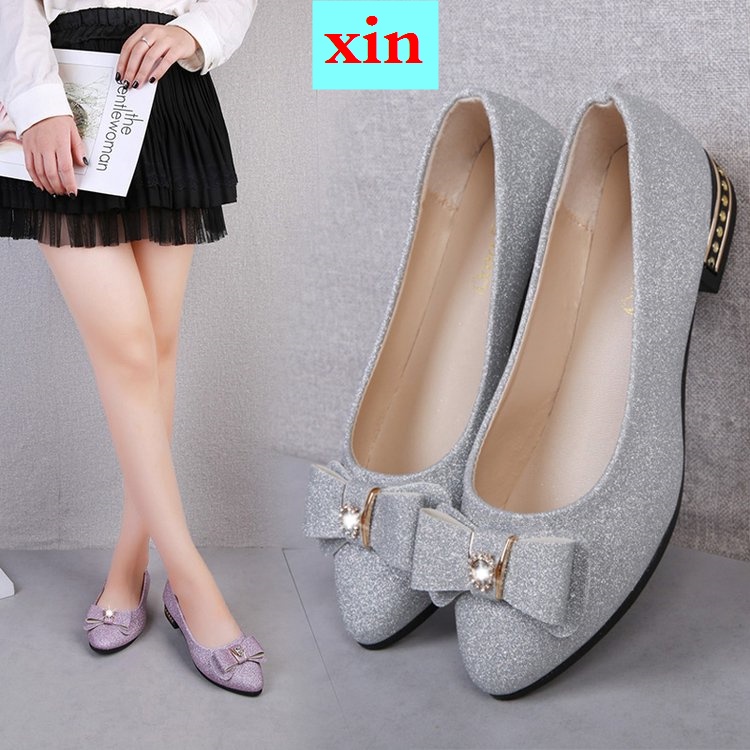 Giày búp bê đế xuồng mềm mại thời trang mùa thu cho nữ 2021