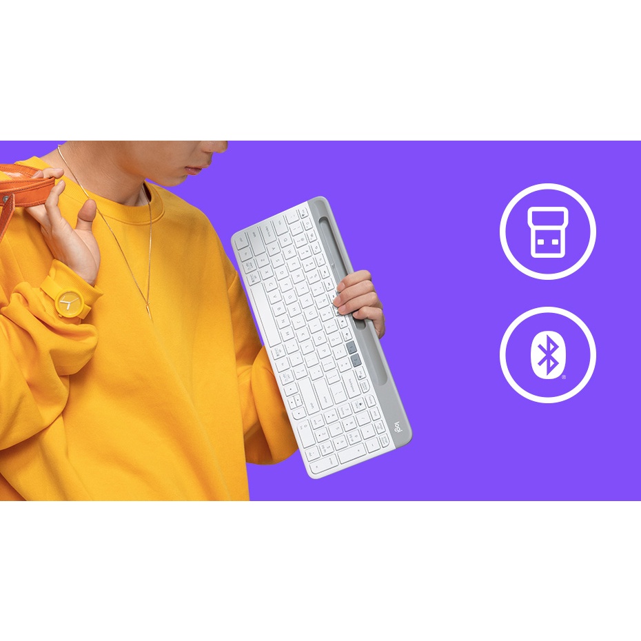 Bàn phím không dây Bluetooth Logitech K580 ( đa thiết bị , mảnh gọn, PC/ iPad )