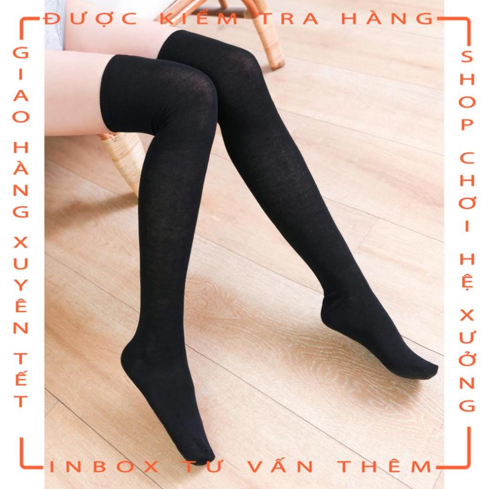 Tất đùi cao cổ sọc trắng cosplay học sinh JK sock TV08  - hot tiktok | BigBuy360 - bigbuy360.vn