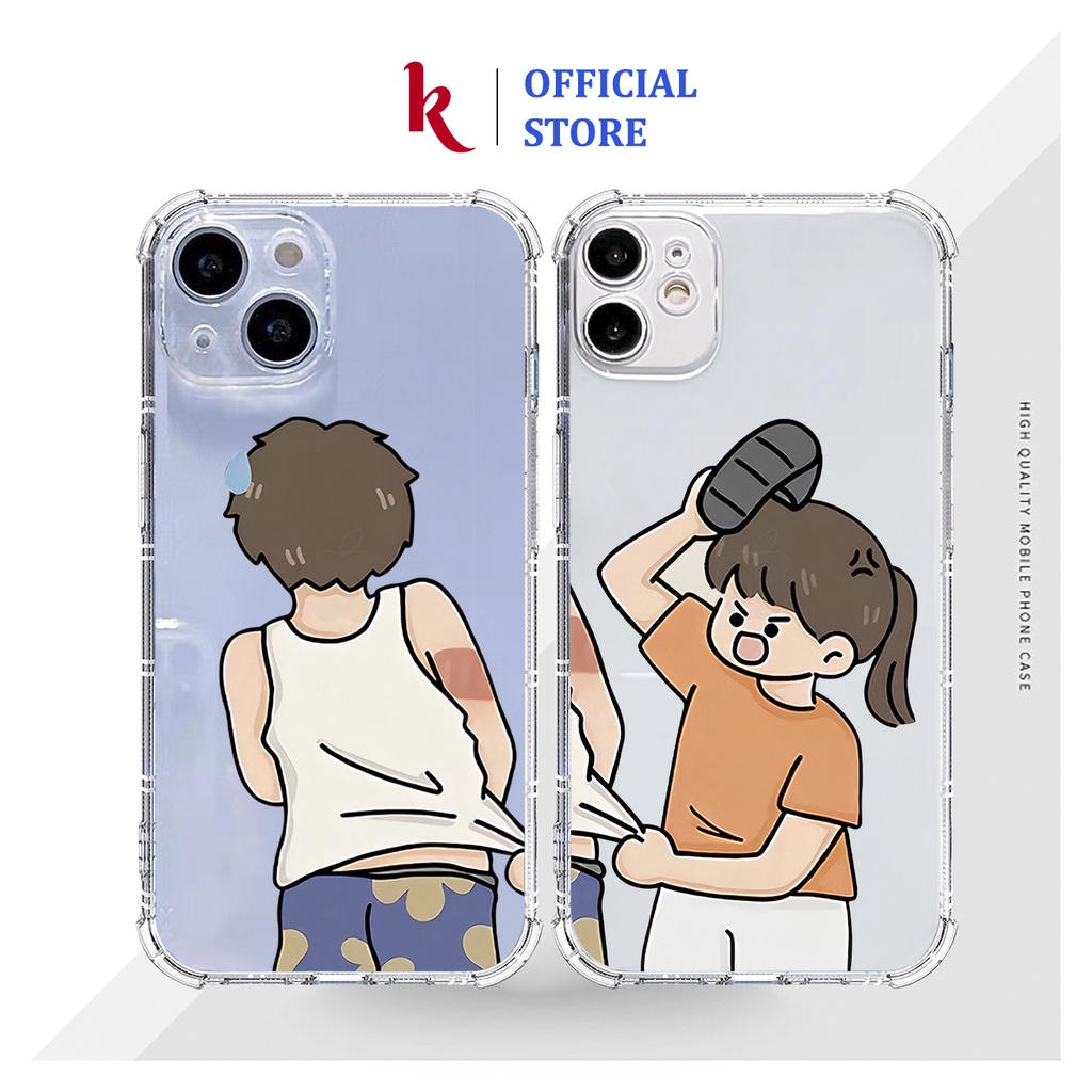 Ốp lưng iphone cặp đôi dạy chồng dẻo trong suốt case 14plus 14 pro max 13 12 promax 11 mini 6 6s 7 8 plus x xr xs Se