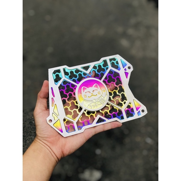 Che Két Nước Titan Cánh Dơi Logo Hình Mèo Thần Tài Đầy Đủ Sắc Màu Dành Cho AB,Click,PCX,Vario,SH Mode full Ắc