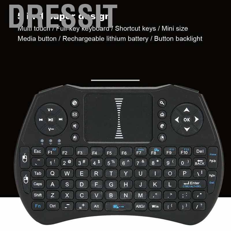 Bàn Phím Mini Không Dây 2.4ghz Cho Android Tv Box Touchpad A8