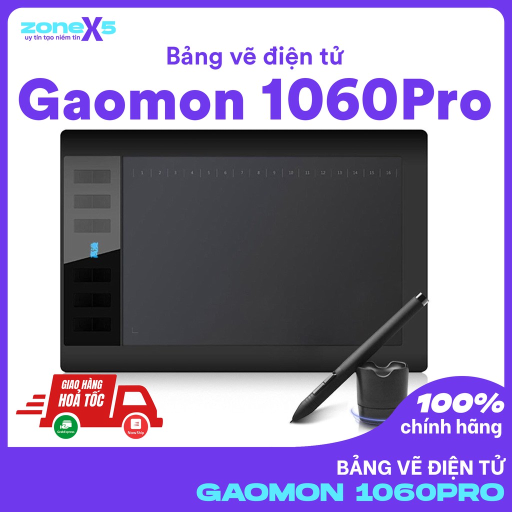 [GIAO HOẢ TỐC 2H] Bảng vẽ điện tử Gaomon 1060Pro / Vinsa 1060 Plus - 10*6 inch,8192 cấp độ lực, độ nhạy cao, độ trễ thấp