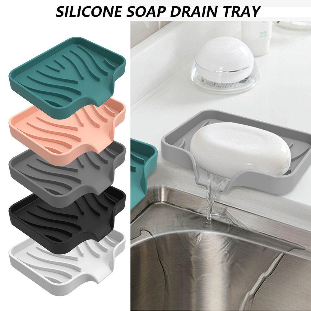 Khay Đựng Xà Phòng Ráo Nước Có Cọ Rửa Chén Tiện Dụng