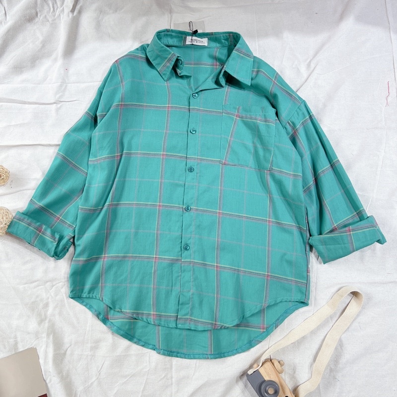 LOVI SHOP - Áo sơ mi sọc caro nhiều màu vải mỏng nhẹ Lovi