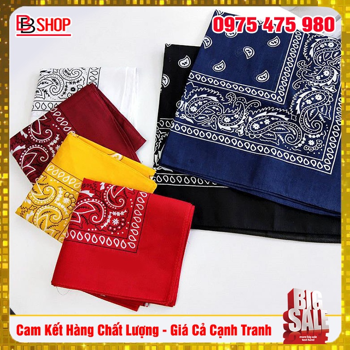 Khăn Turban Bandana UNISEX Vuông Đội Đầu, Quàng Cổ, Làm Áo Yếm - Khăn Họa Tiết Cá Tính