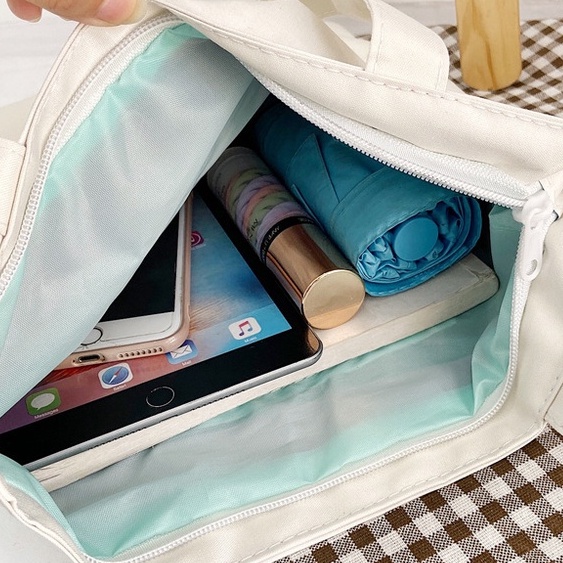 Túi Tote Vải Trắng Canvas Đeo Vai Ullzang Hàn Quốc Họa Tiết Dễ Thương JeliShop