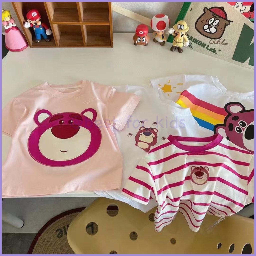 Áo Thun Tay Ngắn In Họa Tiết Hoạt Hình Dễ Thương Thời Trang Mùa Hè Cho Bé Trai Và Gái