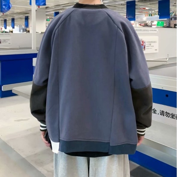 Áo khoác bóng chày thời trang dành cho nam ifashion áo dài tay in hoa khoác top bình thường jacket men coat