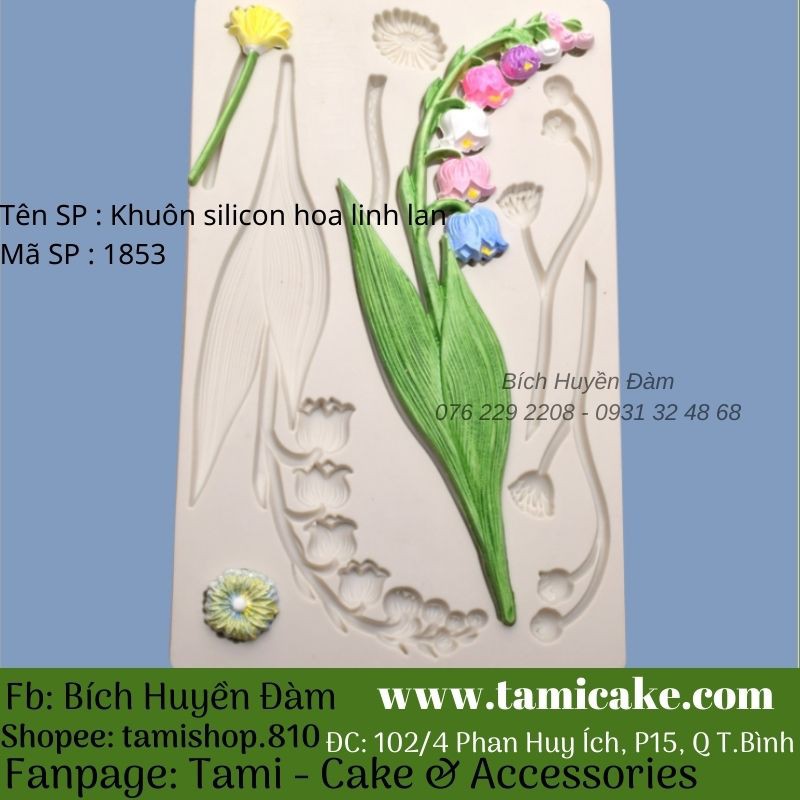 Khuôn silicon hoa linh lan 1853