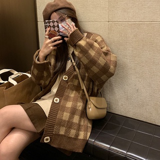 Áo Cardigan họa tiết caro siêu hot. DC_store
