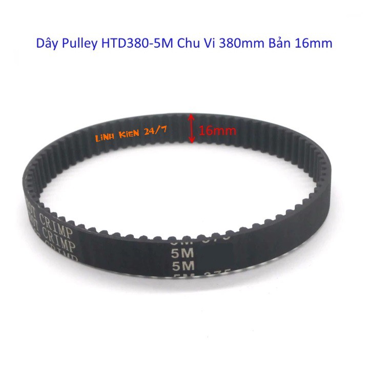 Dây Puly HTD250-5M Chu Vi 250mm Bản Rộng Đai 16mm