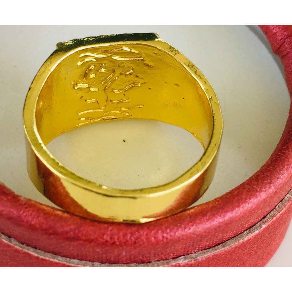 Nhẫn Nam Mạ Vàng 18K, Khắc Chữ CÁT TƯỜNG, Chữ PHÁT, Chữ PHÚC, Không đen, Không gỉ, không bay màu.<3