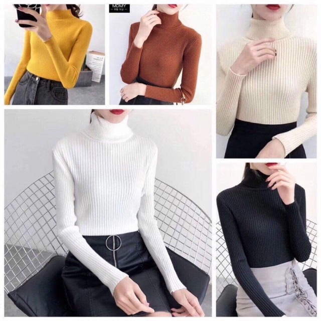 [Nhập WA12150 giảm 20k đơn 150k]-ÁO LEN DÀI TAY CỔ LỌ QC NHIỀU MÀU | BigBuy360 - bigbuy360.vn