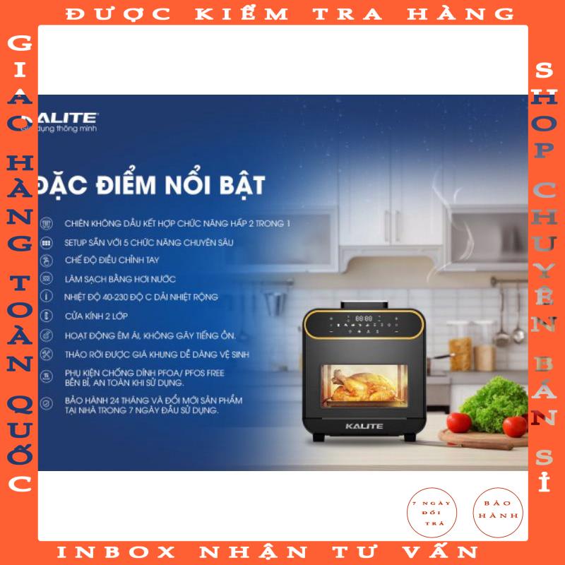 NỒI CHIÊN HƠI NƯỚC KALITE STEAM PRO THẾ HỆ MỚI CHIÊN HẤP 2 TRONG 1 DUNG TÍCH 15L