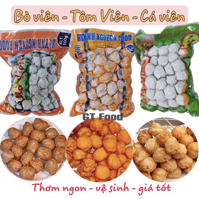 CÁ/TÔM/BÒ VIÊN Huỳnh Nguyễn (túi 500gr) - SHIP HỎA TỐC HCM