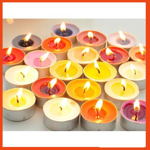 Nến thơm [HÀNG CAO CẤP], nến tealight không mùi, không khói hàng loại vỉ 10 viên cháy đến 4h