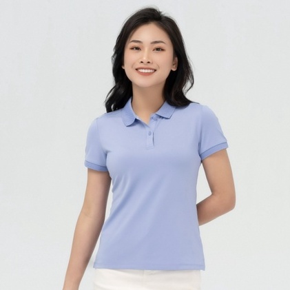 Áo polo nữ YODY chất vải coolmax cổ bẻ bo dệt nổi thoáng mát thấm hút mồ hôi phong cách công sở APN5320