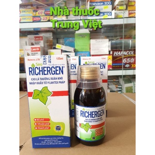 Siro cao lá thường xuân Richergen chai 125ml nguyên liệu nhập khẩu từ Pháp.