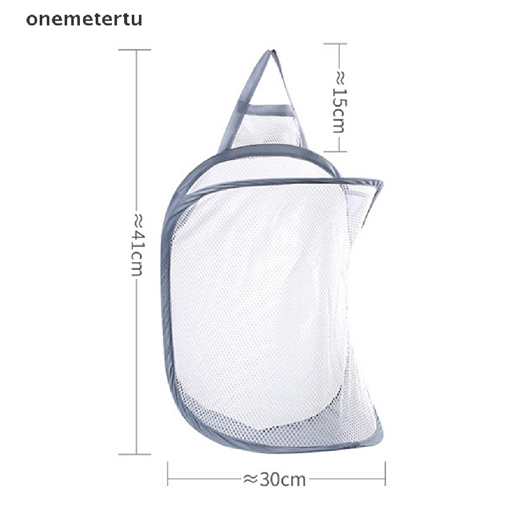 Onemetertu Giỏ Lưới Đựng Quần Áo Bẩn Có Thể Gấp Lại Dùng Trong Phòng Tắm EN