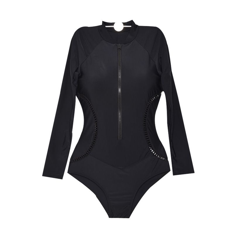 Bikini đi biển, đồ bơi nữ dài tay 1 mảnh liền thân khoét eo tôn dáng khóa kéo Nemo Bikini - B21