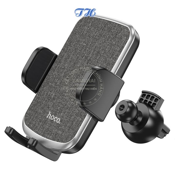 Giá đỡ điện thoại gắn cửa gió xe hơi hoco CA94 bọc vải sang trọng