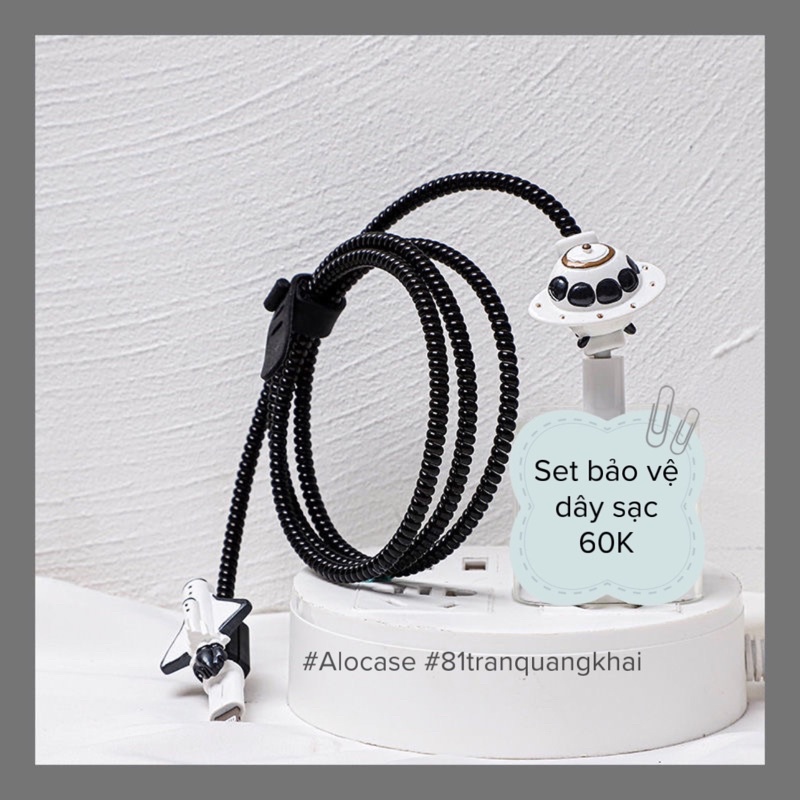 Combo dây quấn và bảo vệ 2 đầu cáp sạc VŨ TRỤ