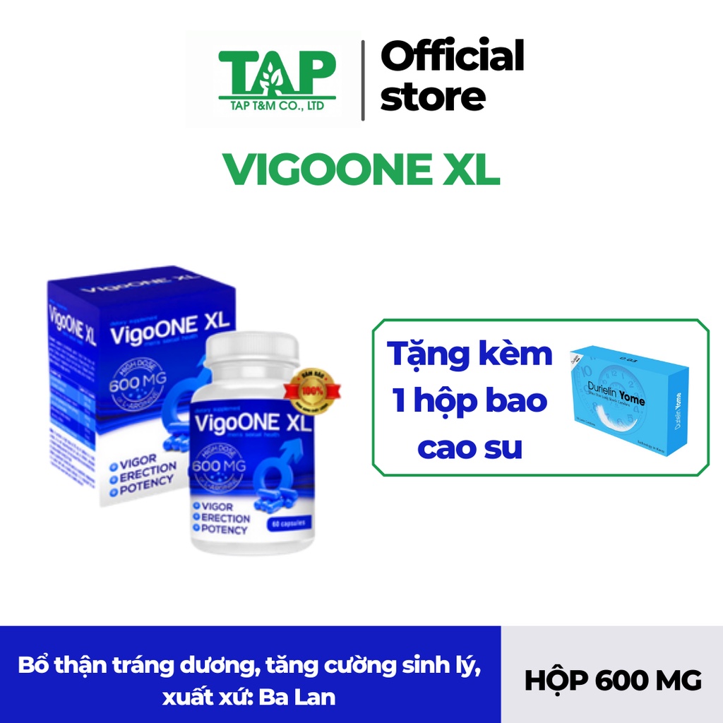 Tăng Cường Sinh Lý Nam VigoOne XL Cải Thiện Xuất Tinh Sớm, Yếu Sinh Lý (1 hộp 60 Viên)