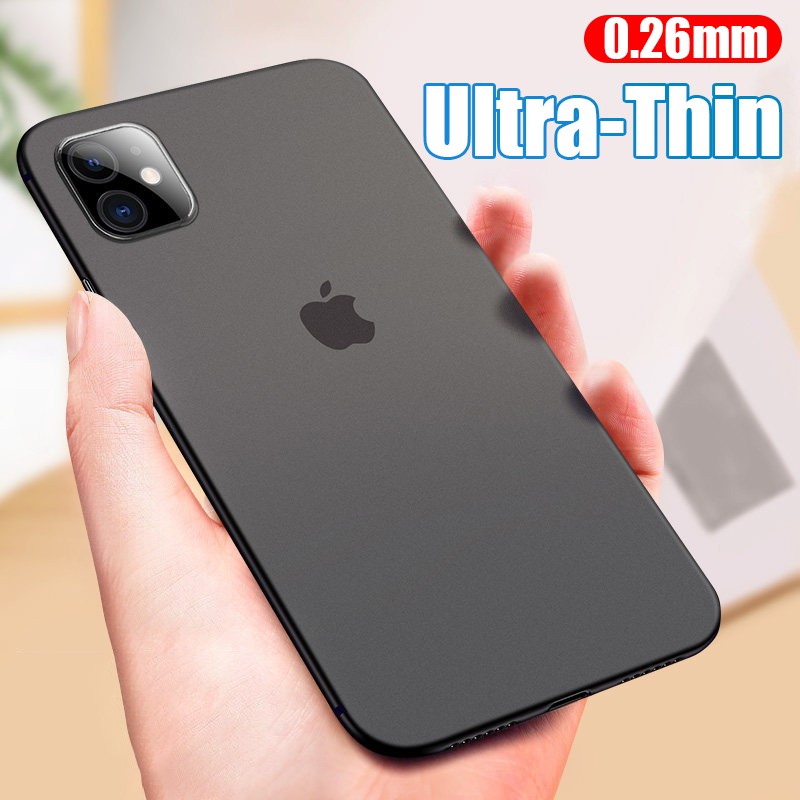 Ốp điện thoại PC PP chống sốc 0.26mm siêu mỏng iPhone 11 Pro XS Max XR XS X 6 6s 7 8 Plus