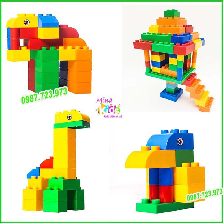 Đồ Chơi Xếp Hình Lego Nhựa An Toàn Cho Bé  - Mẫu Hộp Fanastic VinaKids Toys Hàng Việt Nam Chất Lượng Cao