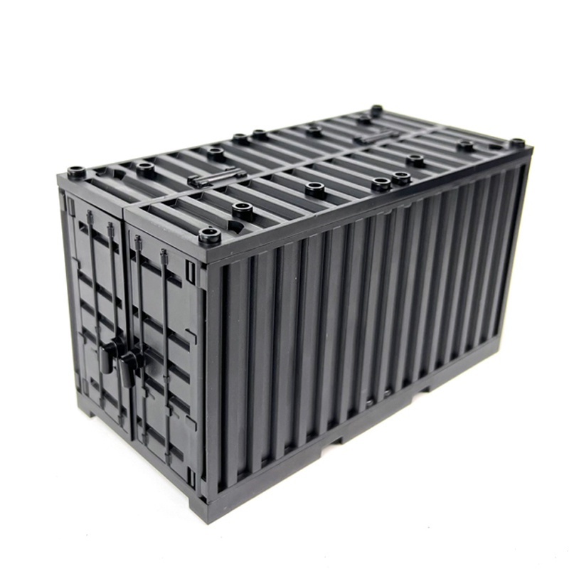 Hộp đựng container màu đen với 3 hình dạng biến đổi có thể được sử dụng làm đồ chơi