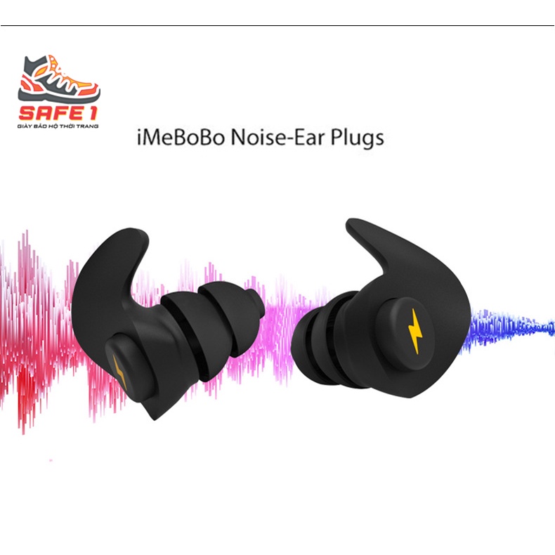 Nút tai chống ồn Imebobo vật liệu silicon chống ồn tốt, có quai cài chống rơi. Dùng cho ký túc xá, chống mất ngủ do ngáy