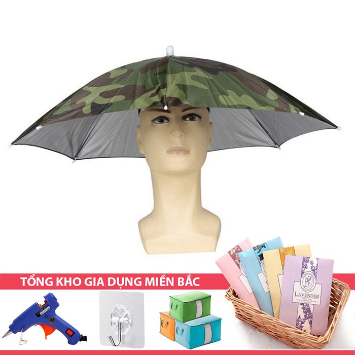 [Tổng Kho Sỉ] Ô NÓN Cá Nhân ĐỘI ĐẦU Du Lịch Dù Mũ Câu Cá - Che Nắng Mưa