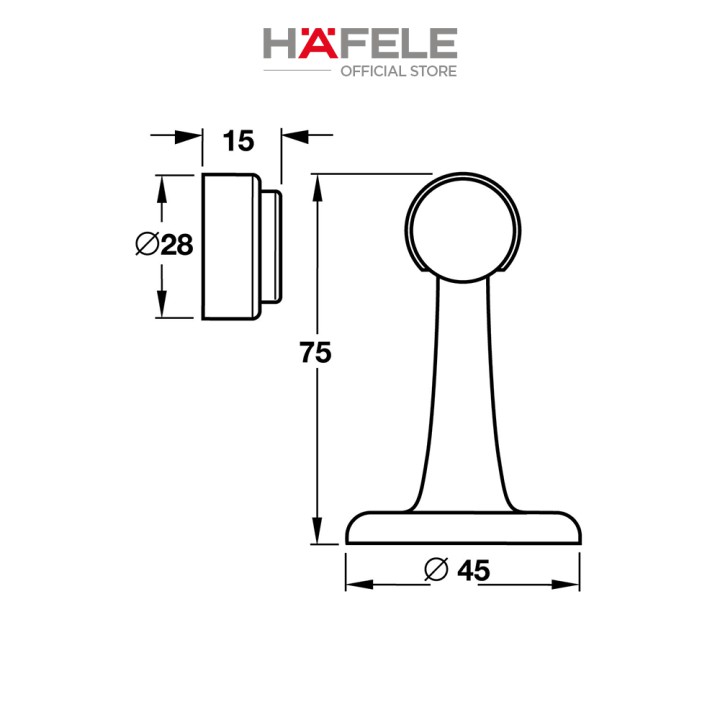 Phụ Kiện Giữ Cửa Nam Châm DIY HAFELE - 489.70.203